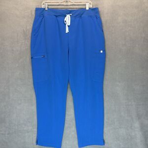Figs Womens Scrub Pants Size XXL Petite High Waisted Yola Skinny Royal Blue